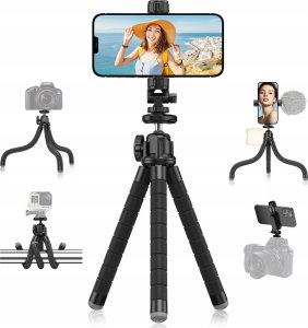 Statyw Apexel Giętki Statyw Elastyczny 3w1 Uchwyt Pilot Bluetooth Do Telefonu Smartfona / Aparatu Dslr / Kamery Gopro Sjcam Xiaomi Dji Insta360 / Apl-jj025 3