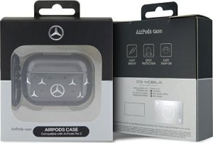 Mercedes Mercedes Large Star Pattern - Etui AirPods Pro 2 (czarny) 4