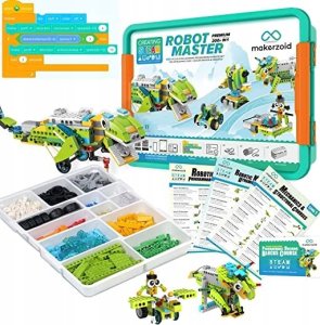 Makerzoid Robot Master Premium - zestaw ponad 600 klocków egukacyjnych z możliwością kodowania 3