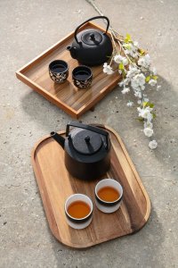 Bredemeijer Bredemeijer Serving Tray Wazuka Acacia 400x300x62mm       174007 2