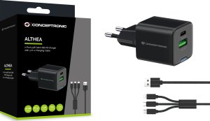 Ładowarka Conceptronic CONCEPTRONIC Ladegerät 2Port  33W,1xUSB-C,1xUSB-A +3-in-1 sw 2