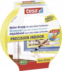 Tesa Tesa Masking Tape 25m x 25mm Preci.indoor yellow 56270 1