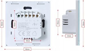 Art SMART WYŁĄCZNIK ŚWIATŁA ZIGBEE 3.0 podwójny biały ART oem 1