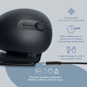Mysz R-GO Tools R-Go Maus Twister ergonomisch beidhändig USB u. Bluetooth sw 5
