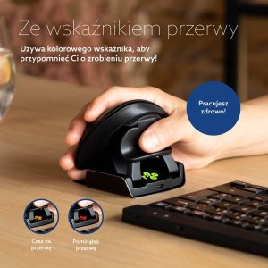 Mysz R-GO Tools R-Go Maus Twister ergonomisch beidhändig USB u. Bluetooth sw 6
