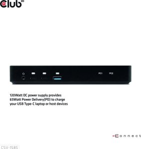 Club 3D Club3D KVM Switch 4K60Hz 2x USB-C> HDMI/DP/3xUSB/2xUSB-C/LAN retail 2