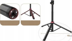 Statyw Ulanzi Statyw Stojak Studyjny Oświetleniowy 36,5-200cm Przenośny 1/4" Ulanzi Mt-79 11