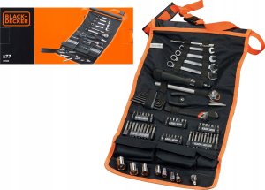 Zestaw narzędzi Black+Decker BLACK+DECKER Mechanic Set with Roll Bag 76 Piece Tool Set (Black/Orange) 2