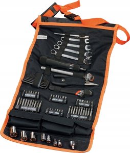 Zestaw narzędzi Black+Decker BLACK+DECKER Mechanic Set with Roll Bag 76 Piece Tool Set (Black/Orange) 3