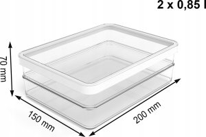 Rotho Rotho Loft 2 x 0,85 L przezroczysty 21