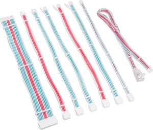 Kolink Kolink Core Pro Braided Cable Extension Kit 12V-2x6 Type 2 - Brilliant White/Neon Blue/Pure Pink 1