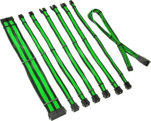 Kolink Kolink Core Pro Braided Cable Extension Kit 12V-2x6 Type 1 - Venom Green 2