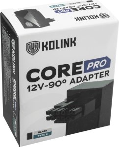 Kolink Kolink Core Pro 12V-2x6 90 Degree Adapter - Type 2, Black 5