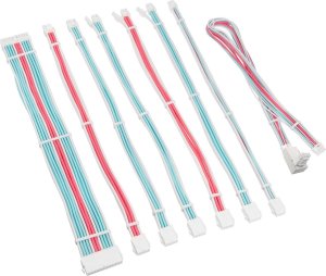 Kolink Kolink Core Pro Braided Cable Extension Kit 12V-2x6 Type 1 - Brilliant White/Neon Blue/Pure Pink 2