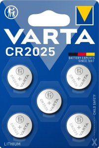 Varta 1x5 Varta electronic CR 2025 Lith. Coin Battery 06025 101 415 1