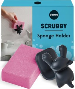 Ototo OTOTO Scrubby Grey Sponge Holder 1