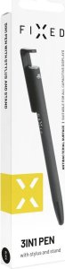 Długopis 3D Fixed Fixed Pen 3 w 1 z podstawką, antybakteryjna powierzchnia, aluminiowy korpus, czarny 5