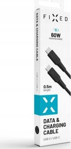 Fixed Fixed USB-C/USB-C i obsługą PD, 0,5 m, USB 2.0, 60 W, czarny 9