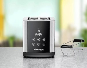 Toster Rommelsbacher Rommelsbacher Toaster Sunny TO 850 (stainless steel/black, 800 watts, for 2 slices of toast) 2
