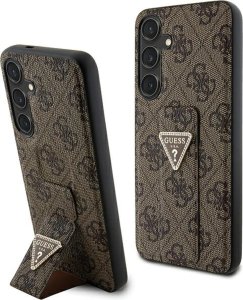 Guess Guess Grip Stand 4G Triangle Strass Logo - Etui Samsung Galaxy S24 (brązowy) 1