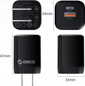 Ładowarka Orico Orico Ładowarka GaN 35W USB-A + USB-C 2