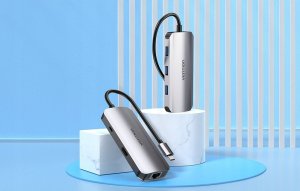 Adapter USB Vention USB-C do HDMI, 3x USB 3.0, Ethernet RJ45, PD, 15cm 3