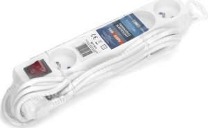 Montis Przedłużacz sieciowy 5 gn. 3m z przeł. biały MT119-3 MONTIS 4