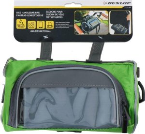 Dunlop Dunlop - Torba / sakwa rowerowa na kierownicę z kieszonką na smartfon (zielony) 2