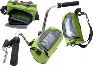 Dunlop Dunlop - Torba / sakwa rowerowa na kierownicę z kieszonką na smartfon (zielony) 3