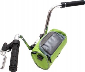 Dunlop Dunlop - Torba / sakwa rowerowa na kierownicę z kieszonką na smartfon (zielony) 4