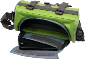 Dunlop Dunlop - Torba / sakwa rowerowa na kierownicę z kieszonką na smartfon (zielony) 7