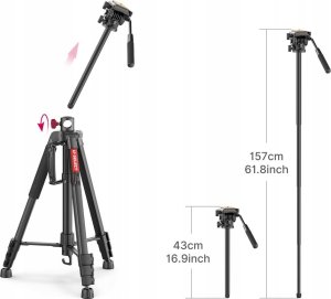 Statyw Ulanzi Statyw Monopod 183 Flat Lay Głowica Olejowa Do Aapratu Kamery / Vt-02 Select 10