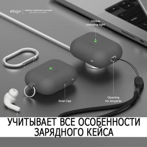 Elago Elago AirPods Pro 2 Silicone Case - etui do AirPods Pro 2 szare 2