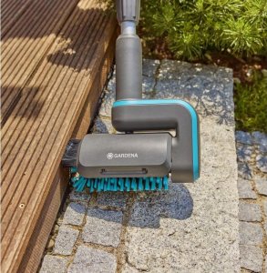 Gardena GARDENA cordless multi-cleaner AquaBrush Patio 18V P4A solo, hard floor cleaner (grey/turquoise, without battery and charger, POWER FOR ALL ALLIANCE) 16