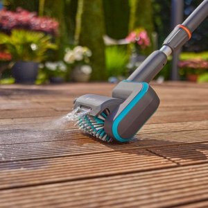 Gardena GARDENA cordless multi-cleaner AquaBrush Patio 18V P4A solo, hard floor cleaner (grey/turquoise, without battery and charger, POWER FOR ALL ALLIANCE) 2