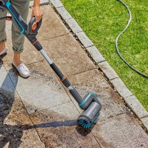 Gardena GARDENA cordless multi-cleaner AquaBrush Patio 18V P4A solo, hard floor cleaner (grey/turquoise, without battery and charger, POWER FOR ALL ALLIANCE) 5
