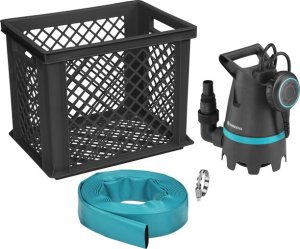 Gardena GARDENA dirty water submersible pump 10500 BASIC, flood set, submersible/pressure pump (black/turquoise, 400 watts, including hose connection, storage box) 4