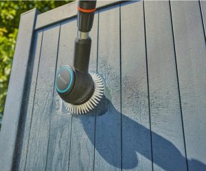 Gardena GARDENA cordless multi-cleaner AquaBrush Universal 18V P4A solo, hard floor cleaner (grey/turquoise, without battery and charger, POWER FOR ALL ALLIANCE) 15