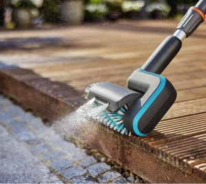 Gardena GARDENA cordless multi-cleaner AquaBrush Universal 18V P4A solo, hard floor cleaner (grey/turquoise, without battery and charger, POWER FOR ALL ALLIANCE) 5