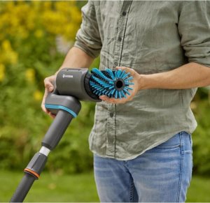 Gardena GARDENA cordless multi-cleaner AquaBrush Universal 18V P4A solo, hard floor cleaner (grey/turquoise, without battery and charger, POWER FOR ALL ALLIANCE) 6