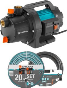 Gardena GARDENA garden pump 3000/4 BASIC set (turquoise/black, 600 watts, including suction set, classic hose) 5