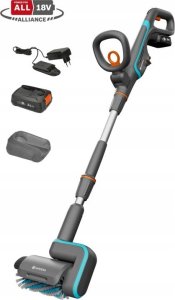 Gardena GARDENA cordless multi-cleaner AquaBrush Patio 18V P4A, hard floor cleaner (grey/turquoise, Li-Ion battery 2.5Ah P4A, POWER FOR ALL ALLIANCE) 2