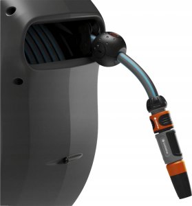 Gardena GARDENA battery-powered wall hose box PowerRoll XXL 18V P4A, 40 meters, hose reel (grey/white, Li-Ion battery 2.5Ah, POWER FOR ALL ALLIANCE) 3