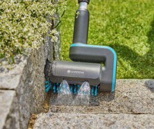 Gardena GARDENA cordless multi-cleaner AquaBrush Universal 18V P4A, hard floor cleaner (grey/turquoise, Li-Ion battery 2.5Ah P4A, POWER FOR ALL ALLIANCE) 12