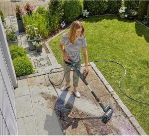 Gardena GARDENA cordless multi-cleaner AquaBrush Universal 18V P4A, hard floor cleaner (grey/turquoise, Li-Ion battery 2.5Ah P4A, POWER FOR ALL ALLIANCE) 13