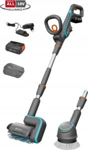Gardena GARDENA cordless multi-cleaner AquaBrush Universal 18V P4A, hard floor cleaner (grey/turquoise, Li-Ion battery 2.5Ah P4A, POWER FOR ALL ALLIANCE) 2