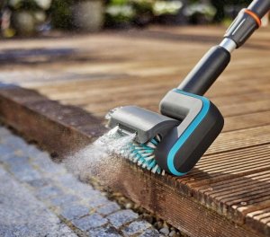 Gardena GARDENA cordless multi-cleaner AquaBrush Universal 18V P4A, hard floor cleaner (grey/turquoise, Li-Ion battery 2.5Ah P4A, POWER FOR ALL ALLIANCE) 6