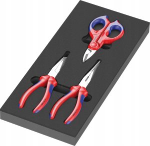 Zestaw narzędzi Wera Wera 9781 foam insert KNIPEX pliers set 2, 3 pieces, pliers set (black/grey, in foam insert for workshop trolley) 1