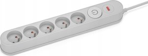 Listwa zasilająca Montis Listwa zasilająca przeciwprzepięciowa szara 5 gniazd 5m MONTIS MT138-5 7