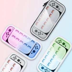 Puluz Pokrowiec Futerał Etui Case Walizka Do Konsoli Nintendo Switch Oled Lite / Przezroczysto - Biały / Tbd0603618201 3